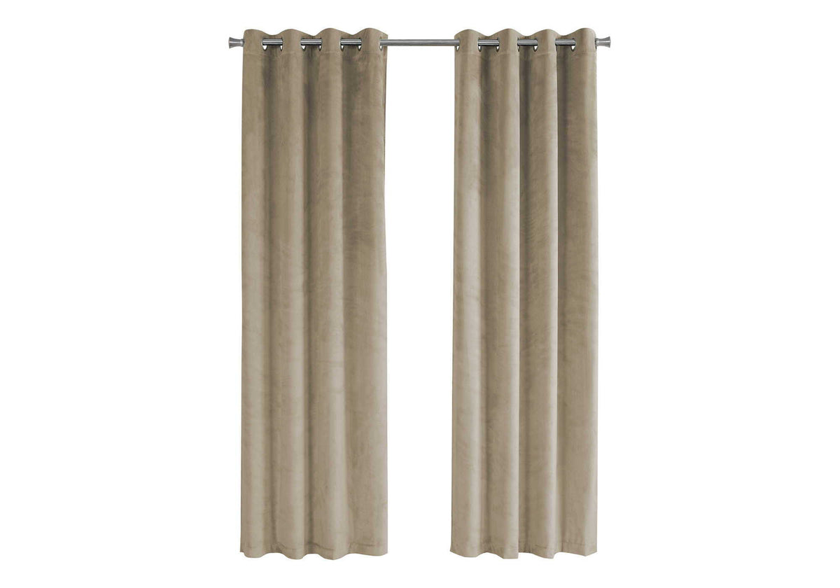 2 Pieces Set Room Darkening Curtain Panels with Grommet, photo 4 of 28