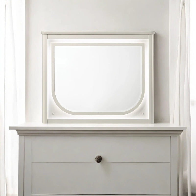 Laveda Mirror With LED - White by HouseOfZazla