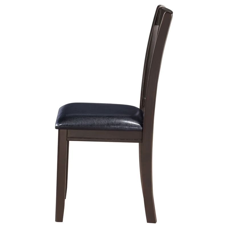 Lavon Wood Dining Side Chair Black and Espresso (Set of 2) by Unique Piece Furniture