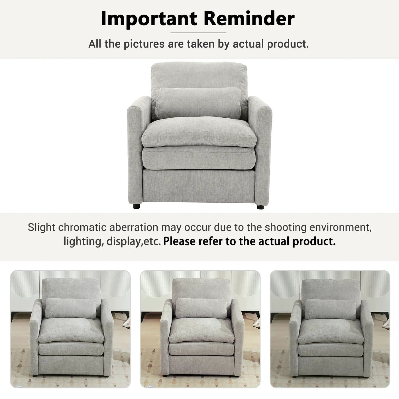 Cozy Upholstered Cushion Armchair For Living Room by HouseOfZazla