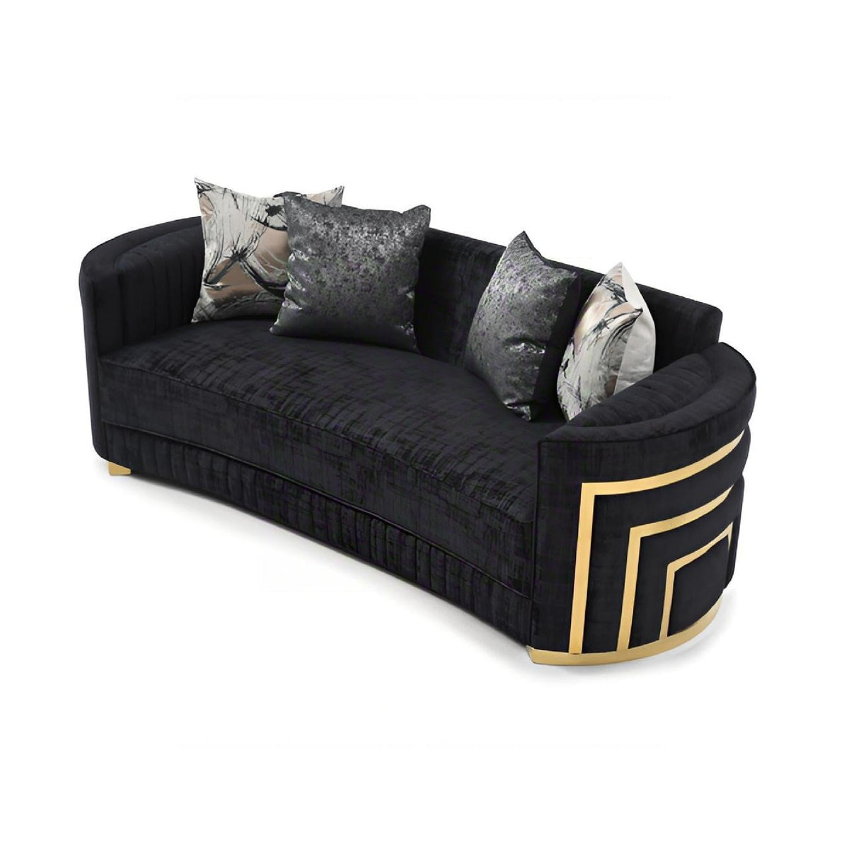 Soledad Sofa with Upholstery and Hued Accents - Black, photo 5 of 5