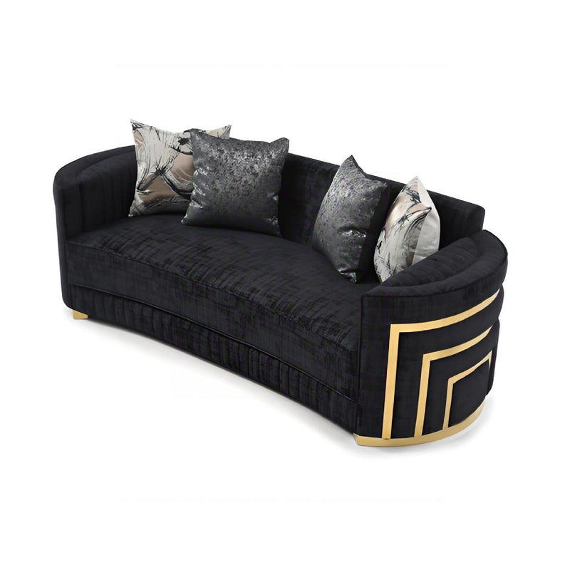 Soledad Sofa with Upholstery and Hued Accents - Black, photo 5 of 5
