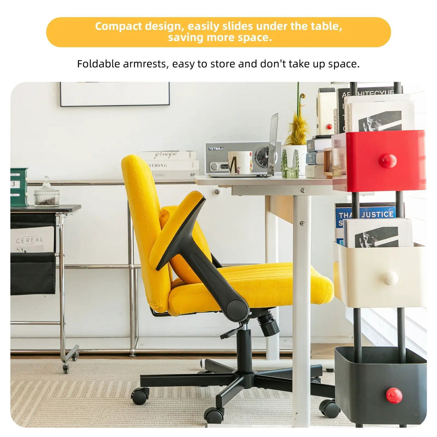 Criss Cross Armrest Office Chair With Wheels by HouseOfZazla