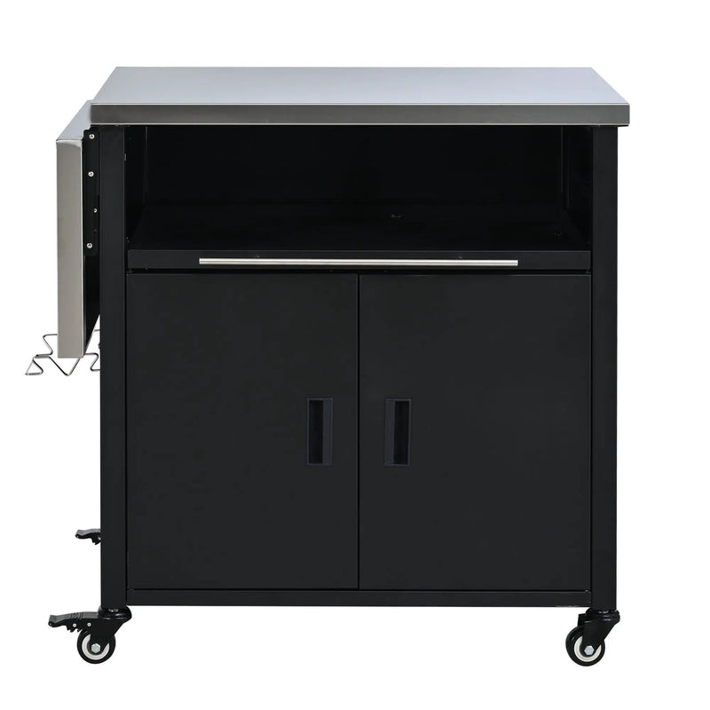 Foldable Outdoor Prep Station BBQ Cart Patio Dining Cart by HouseOfZazla