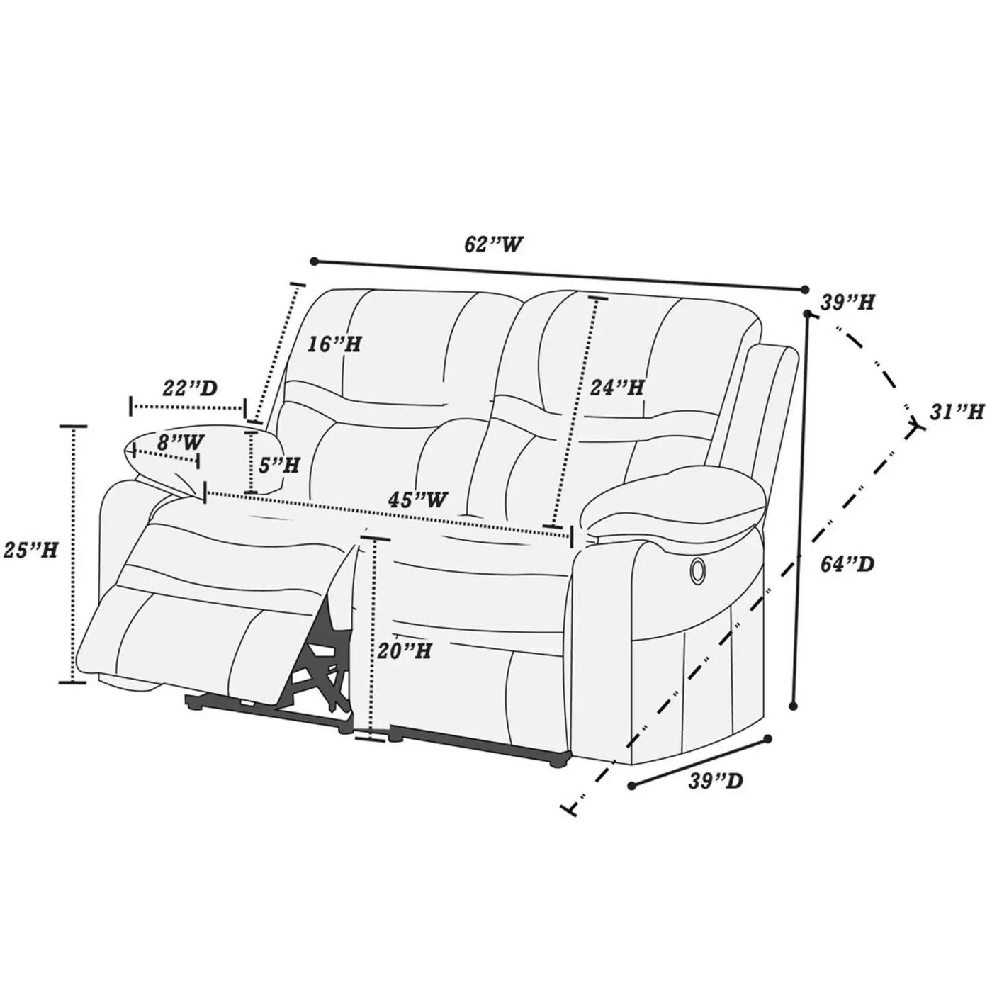 Modern Style Living Room Set With Pillow Arms by HouseOfZazla
