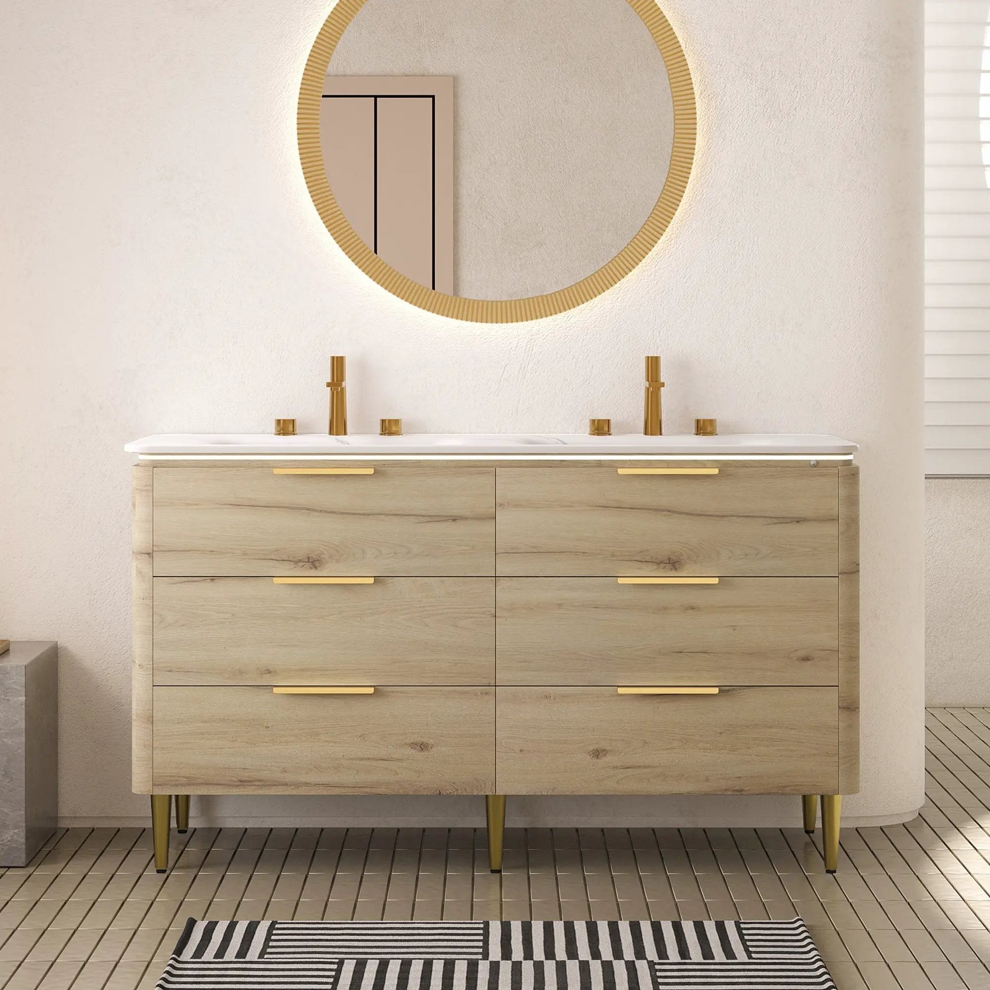 Amara 60" Bathroom Vanity & Sinks by HouseOfZazla