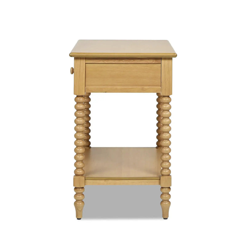 Easton 28" Modern Farmhouse Turned 1-Drawer Storage Side Table by HouseOfZazla