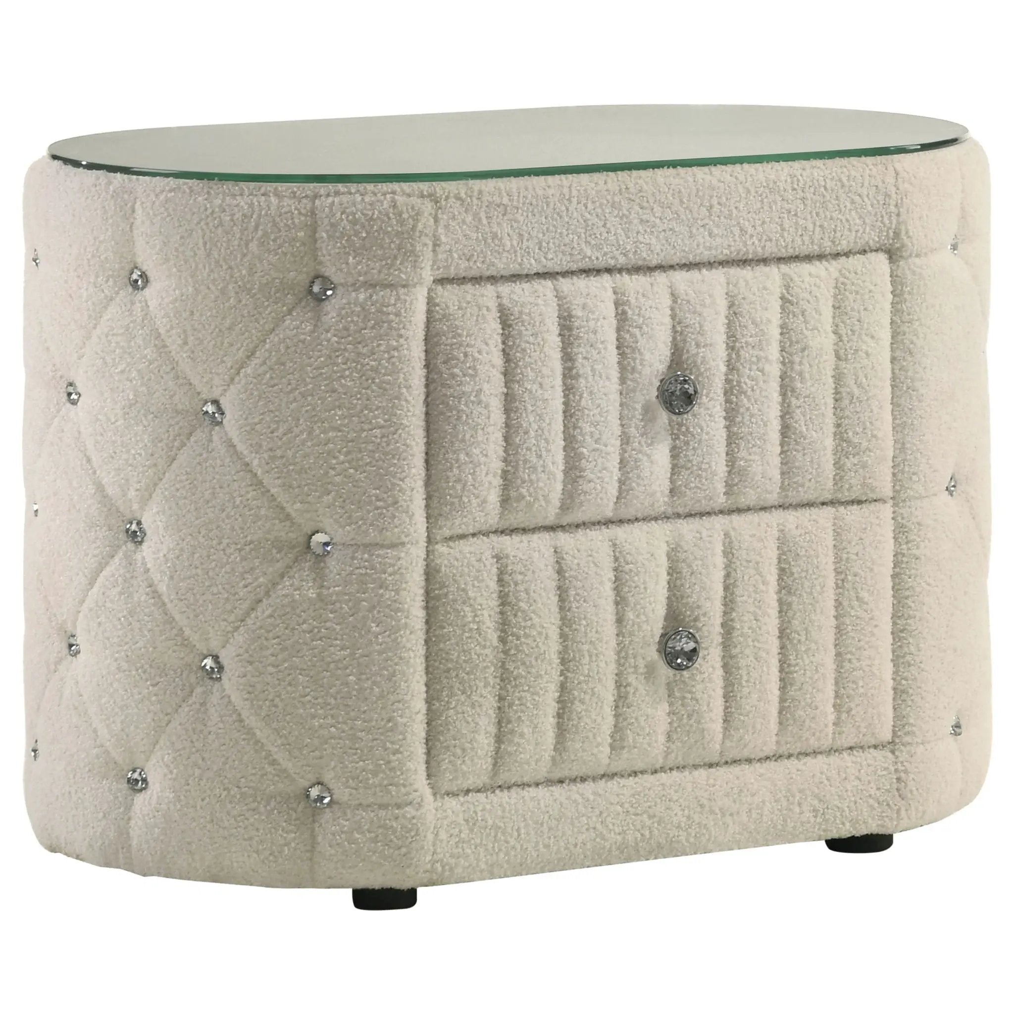 Sonya 4-piece Upholstered Queen Bedroom Set Ivory by Unique Piece Furniture