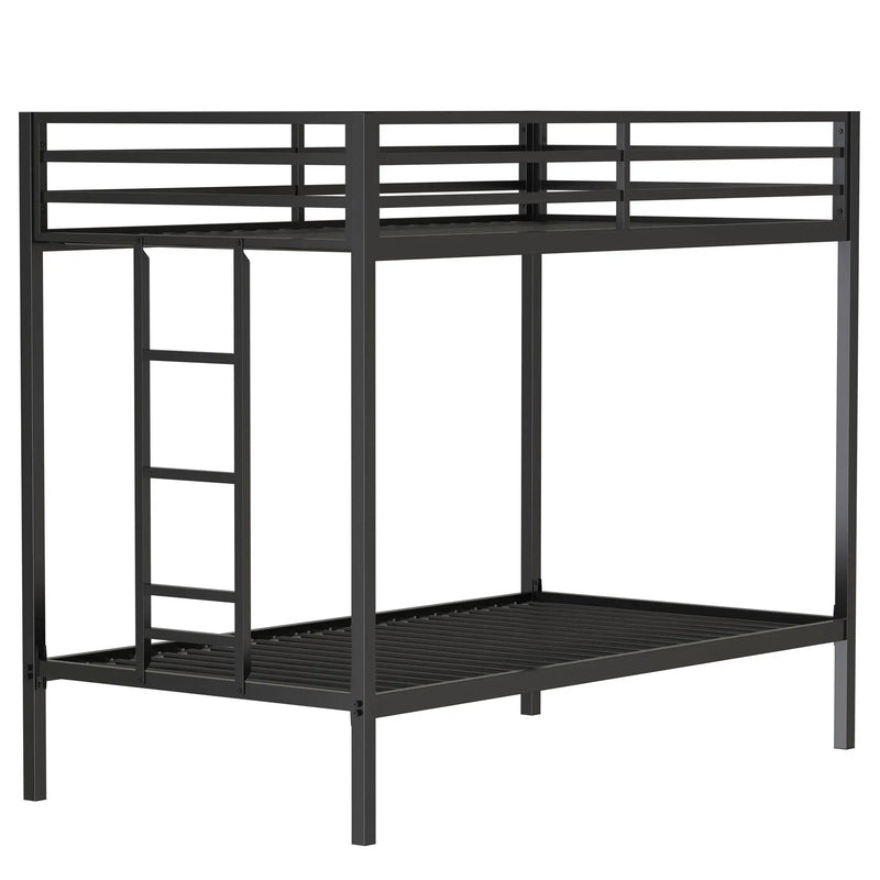 Adam - Twin Over Twin Bunk Bed - Black by HouseOfZazla