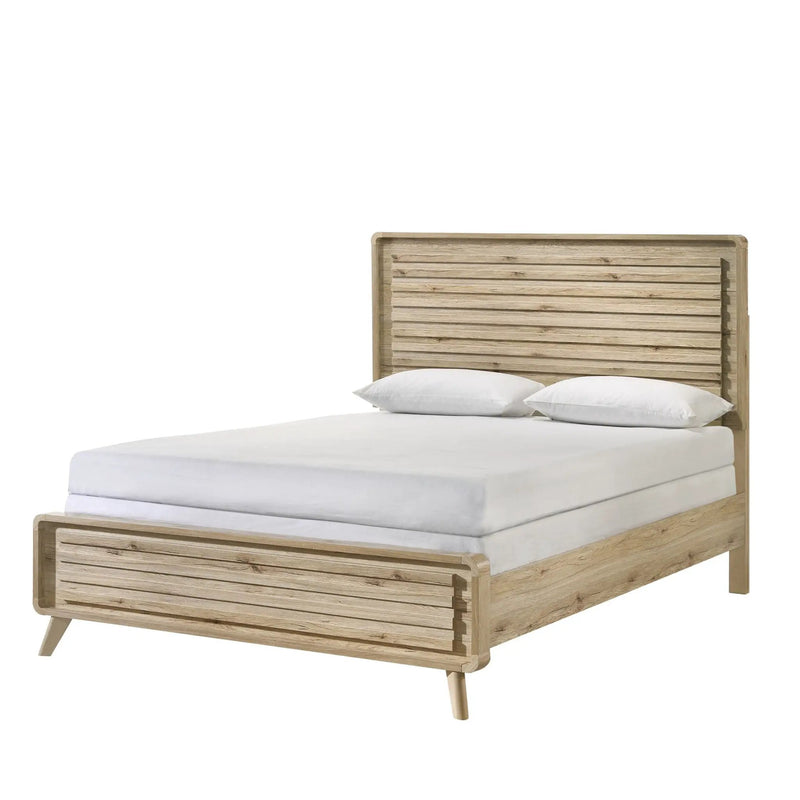 Panel Bed With Slatted Headboard And Footboard by Unique Piece Furniture