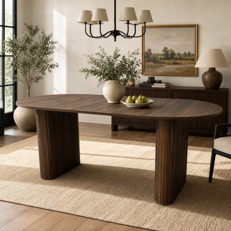 70.8" Oval Dining Table for 4-8 Persons by HouseOfZazla
