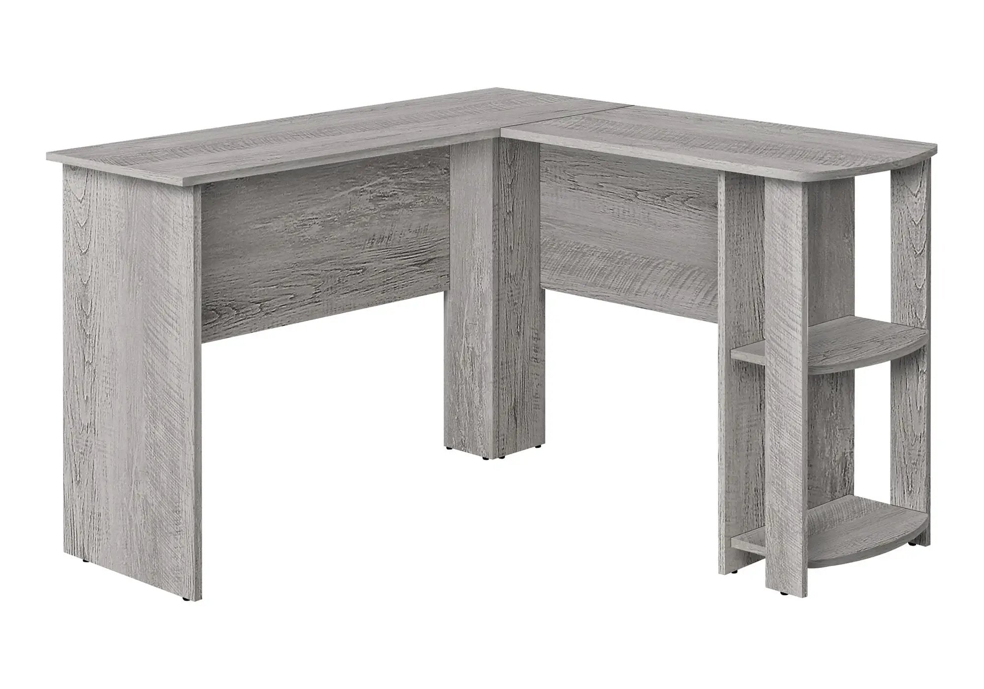 L-Shaped Corner Computer Desk with Storage Shelves by HouseOfZazla