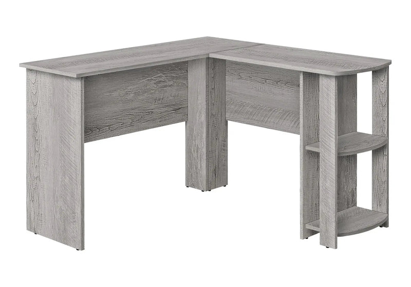 L-Shaped Corner Computer Desk with Storage Shelves by HouseOfZazla