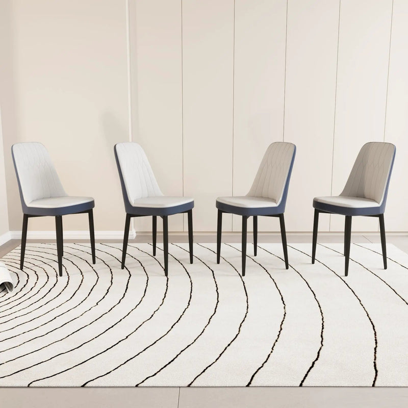 Modern Dining Chair With Cushions And Metal Legs by HouseOfZazla