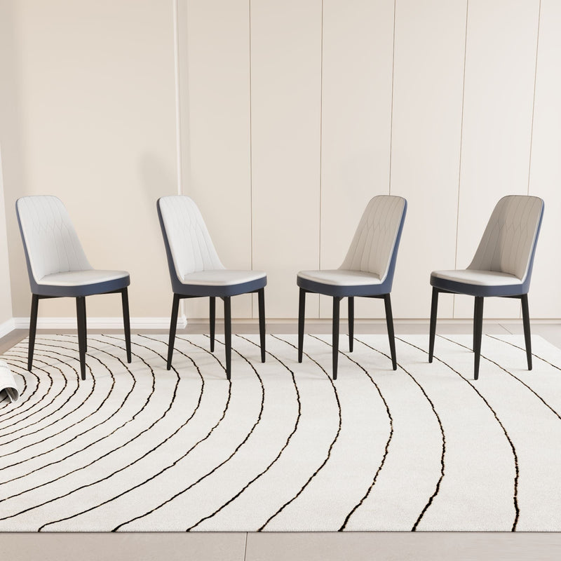 Modern Dining Chair With Cushions And Metal Legs by Unique Piece Furniture