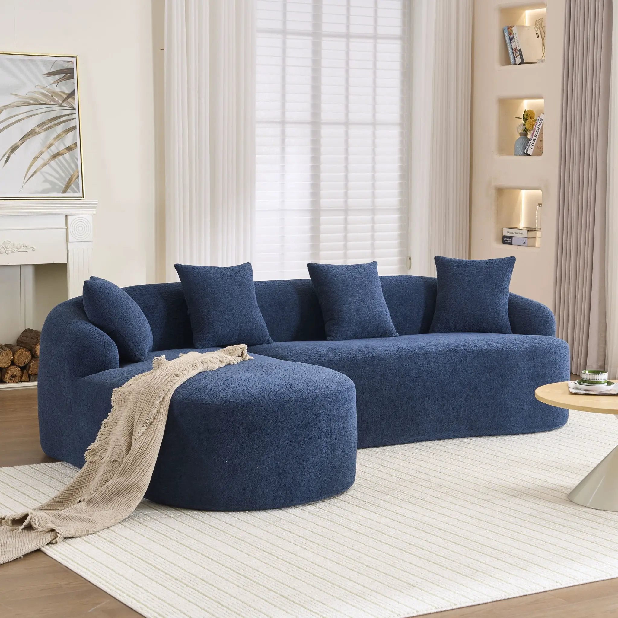 Combined Sofa With 4 Pillows by Unique Piece Furniture