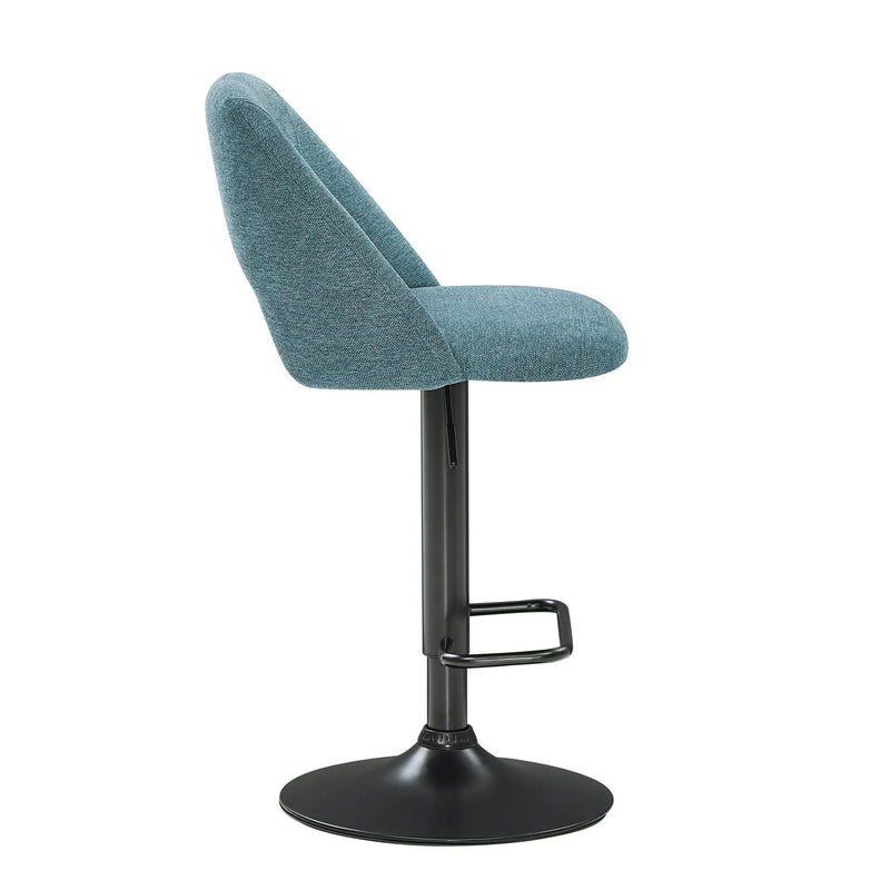 Nuvia Contemporary Adjustable Barstool with Upholstered Swivel Seats, Set of 2 by HouseOfZazla