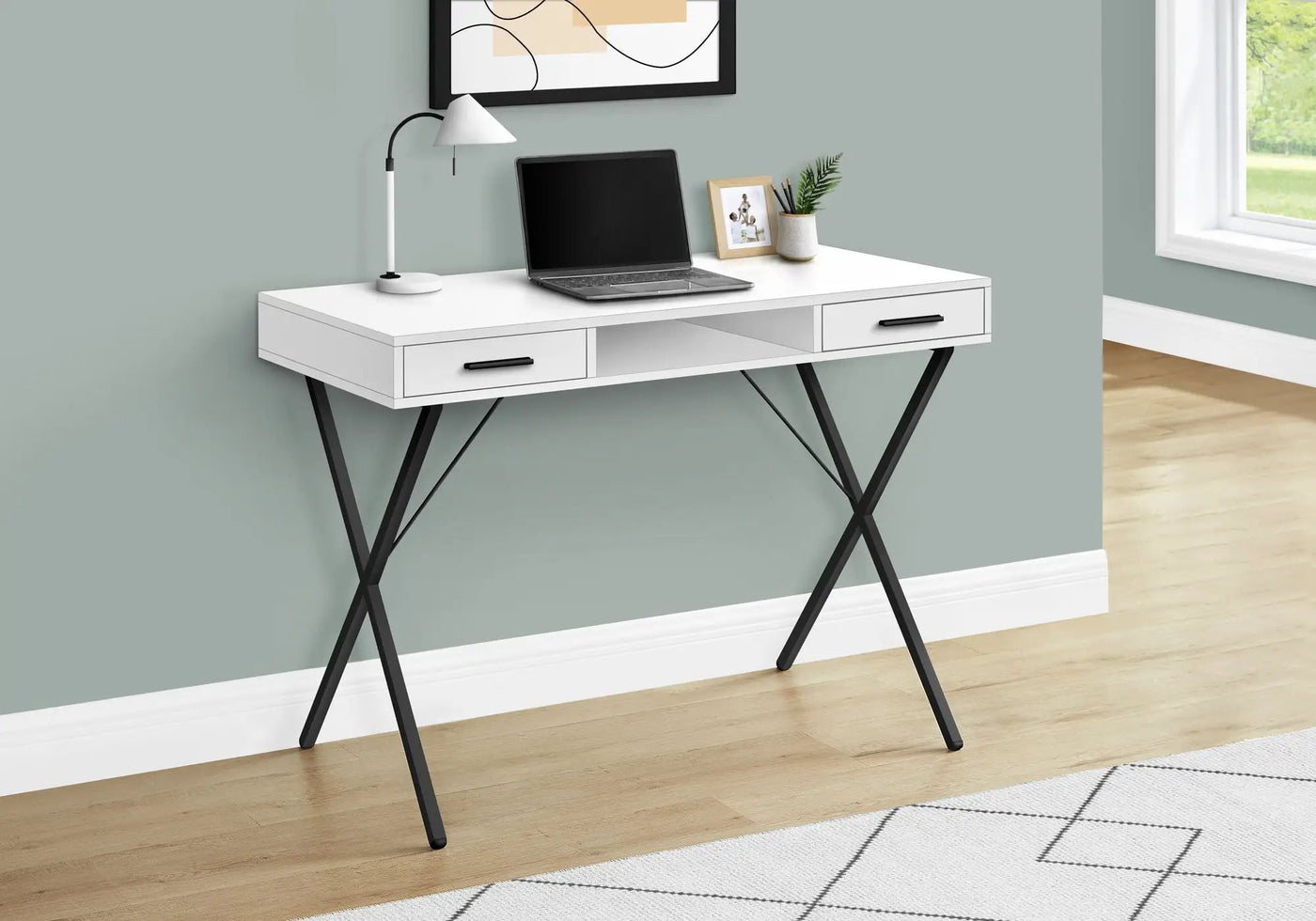 Contemporary Computer Desk with Storage Drawers by HouseOfZazla