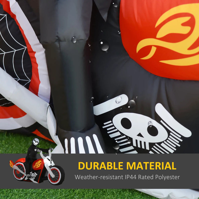 Halloween Inflatables Outdoor Decorations Grim Ghost Biker by HouseOfZazla