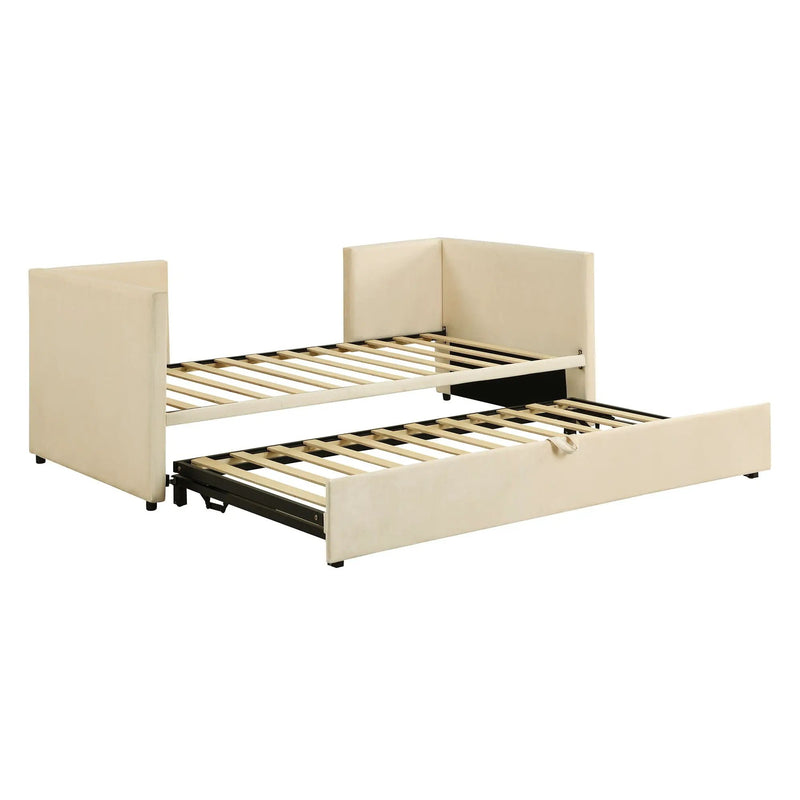 Twin Size Upholstered Daybed With Pop Up Trundle by Unique Piece Furniture