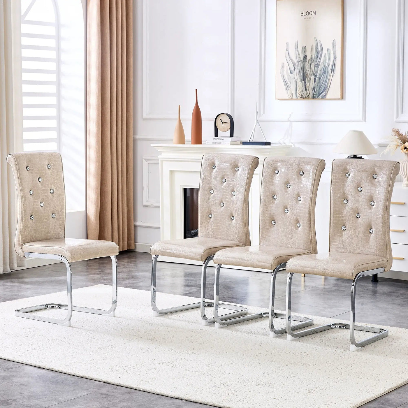 Elegant Design Upholstered Dining Chairs by HouseOfZazla