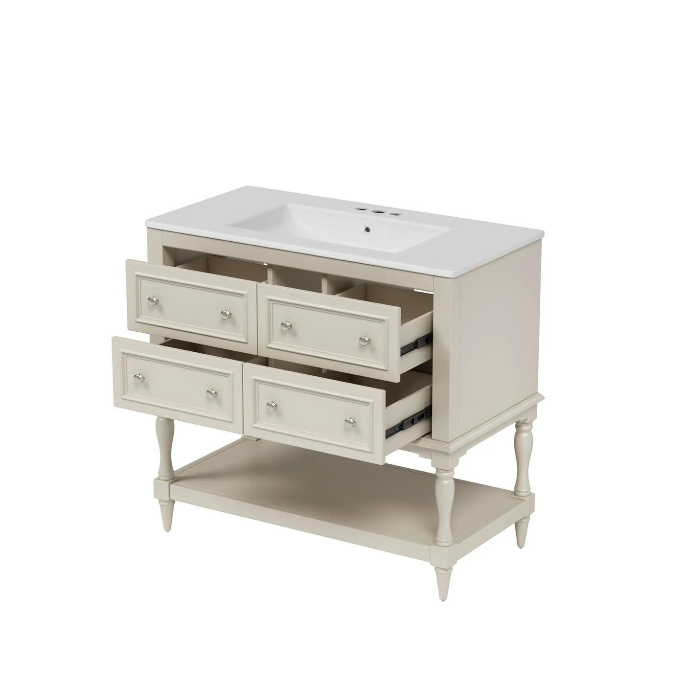 Bathroom Vanity Cabinet With Undermount Sink - 4 Drawer Set by HouseOfZazla