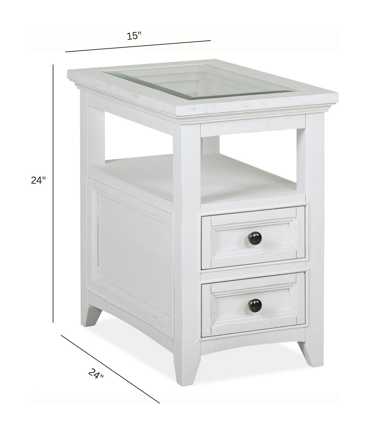 Heron Cove - Chairside End Table - Chalk White, photo 5 of 7