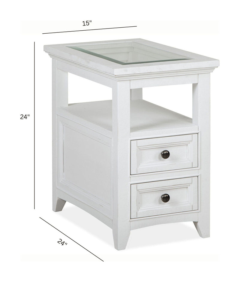 Heron Cove - Chairside End Table - Chalk White, photo 5 of 7