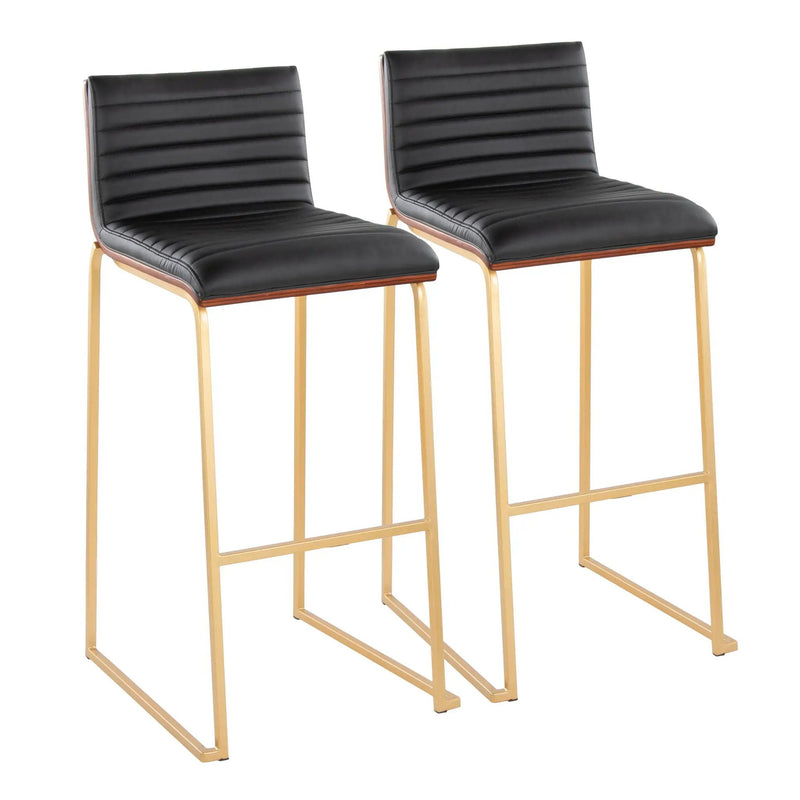 Mason Mara - Contemporary Versatile Desig Fixed Height Barstool (Set of 2) by HouseOfZazla