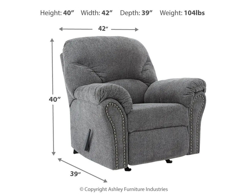 Allmaxx - Rocker Recliner - Pewter by Unique Piece Furniture