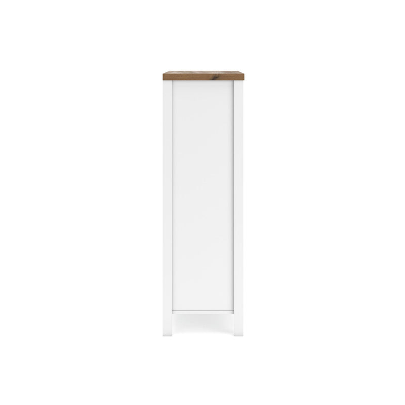 Kerisden - Five Drawer Chest - White / Brown, photo 4 of 7