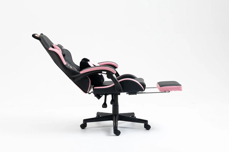 Cute Cat Gaming Chair with Paw Lumbar Cushion by HouseOfZazla