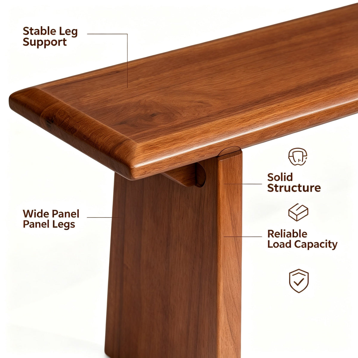 Solid Wood Dining Bench, photo 9 of 10