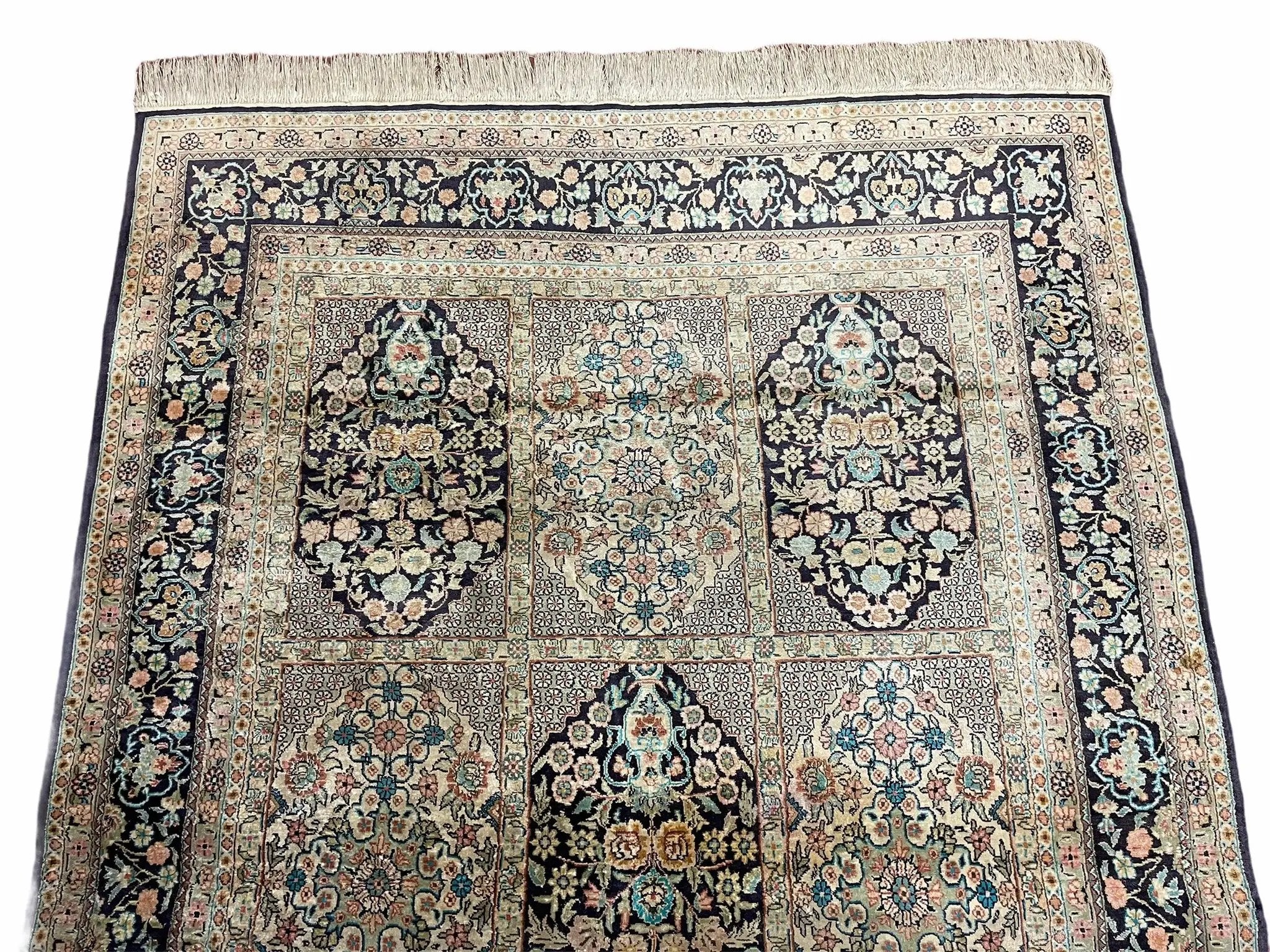 4' X 6' Vintage Fine Hand Made Turkish Oriental Silk Rug 400 KPSI Wow by Jewel Rugs