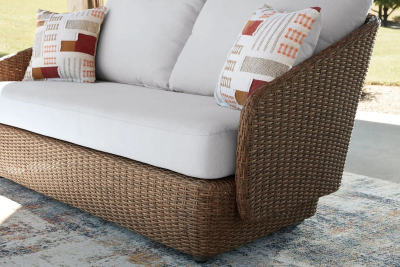 Double Point - Loveseat, Swivel Chairs Set (Set of 3) - Beige by Unique Piece Furniture