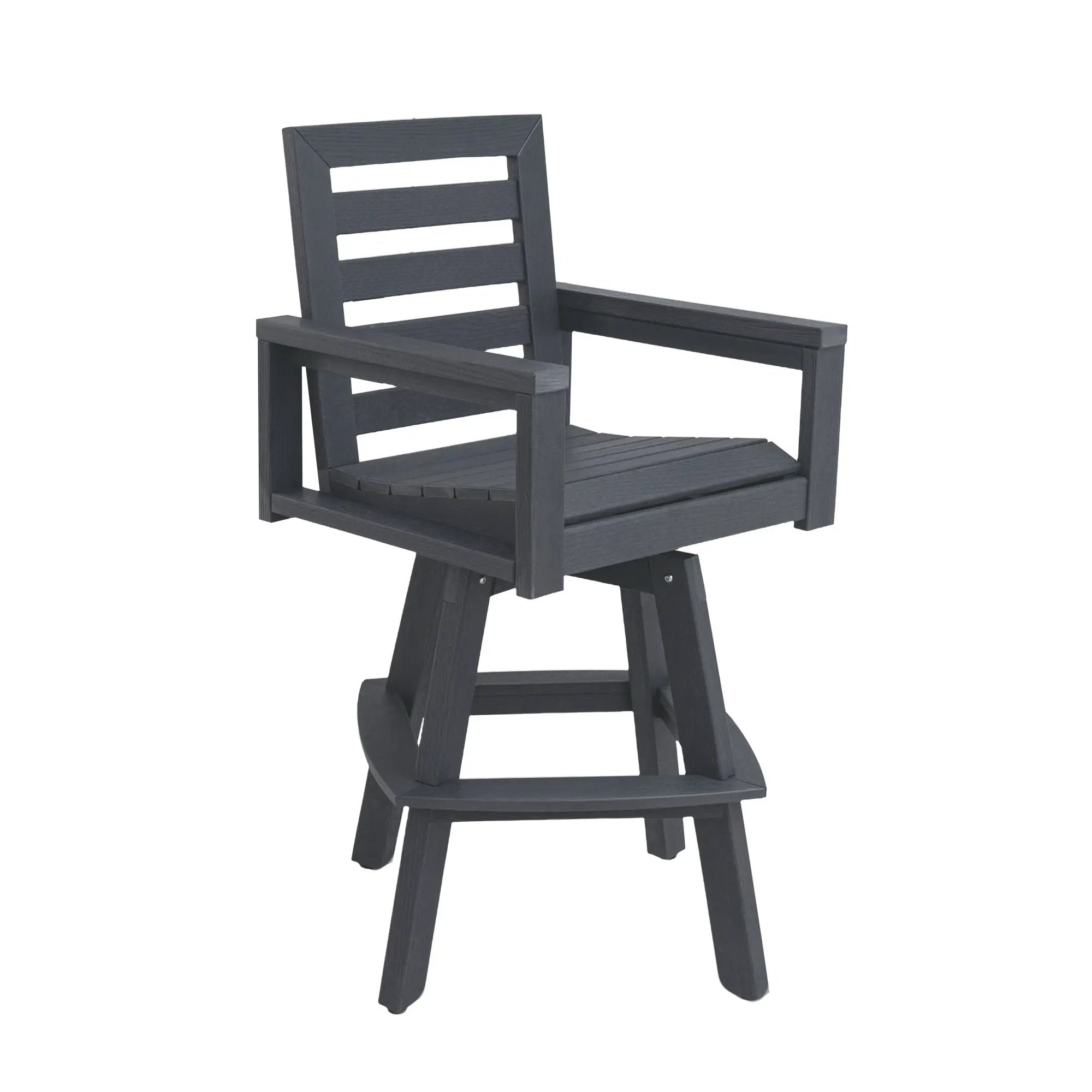 Outdoor 360° Swivel Bar Chair in Slate Grey by HouseOfZazla