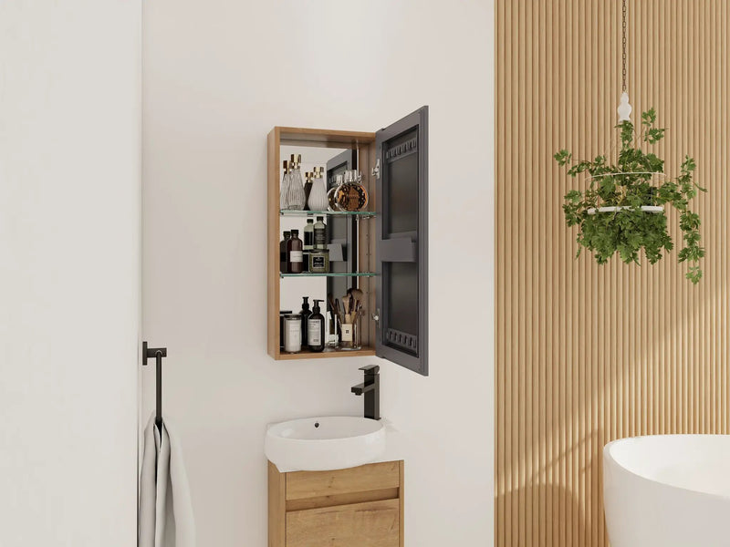 14'' Bathroom Mirror Cabinet with Storage by HouseOfZazla