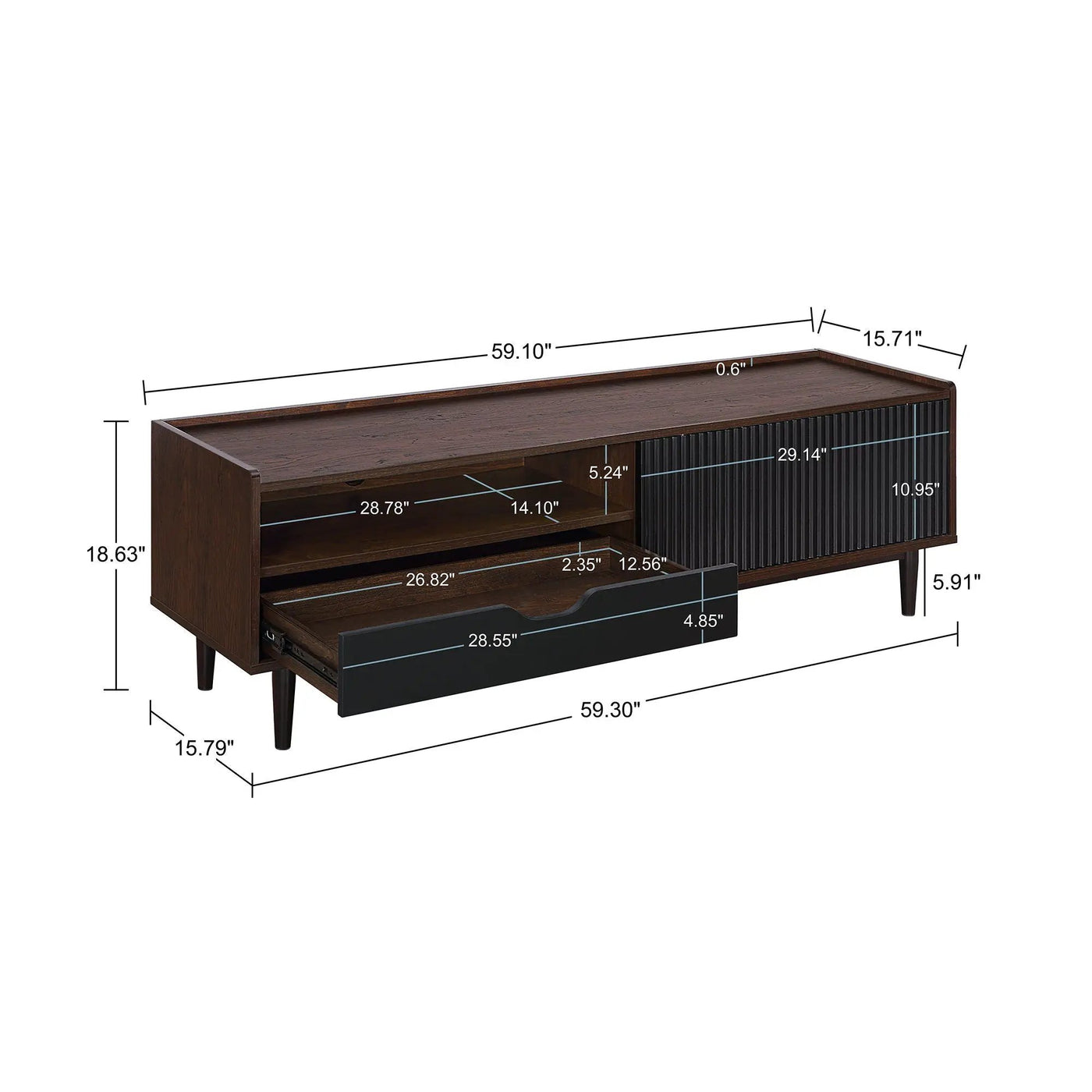 Duane - Fluted TV Stand by HouseOfZazla