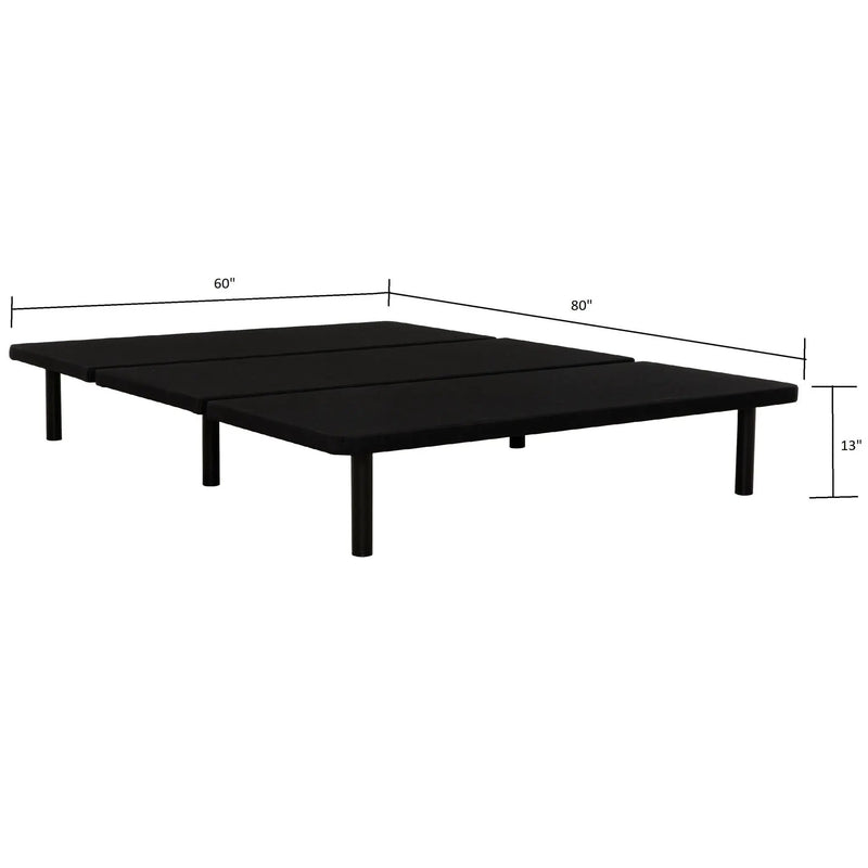 Queen Size Platform Bed Frame, Bedroom Furniture Metal Bed Foundation Base - Black by HouseOfZazla