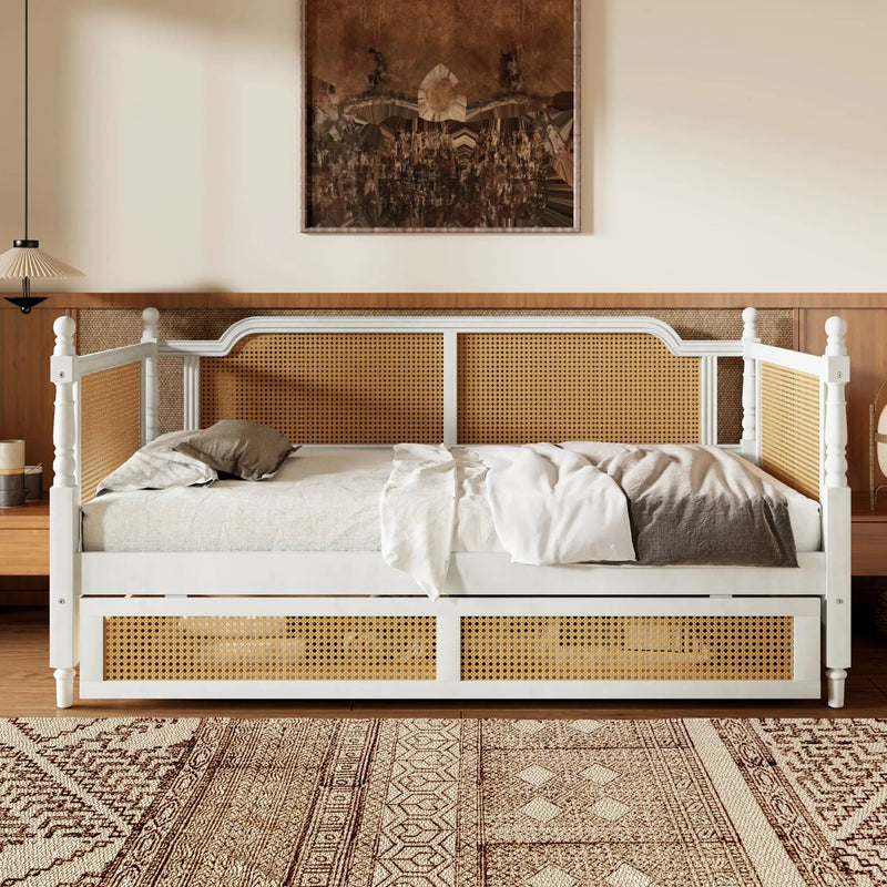 Traditional Style Rattan Daybed, No Box Spring Needed by HouseOfZazla