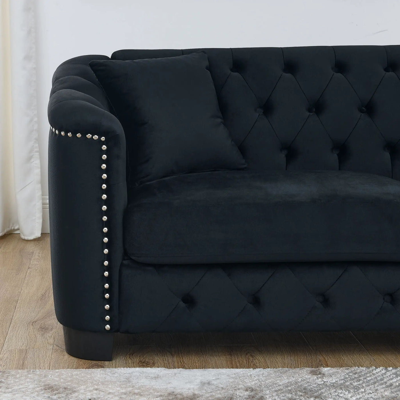 Modern Chesterfield Sofa With Tufted Backrest For Living Room by HouseOfZazla