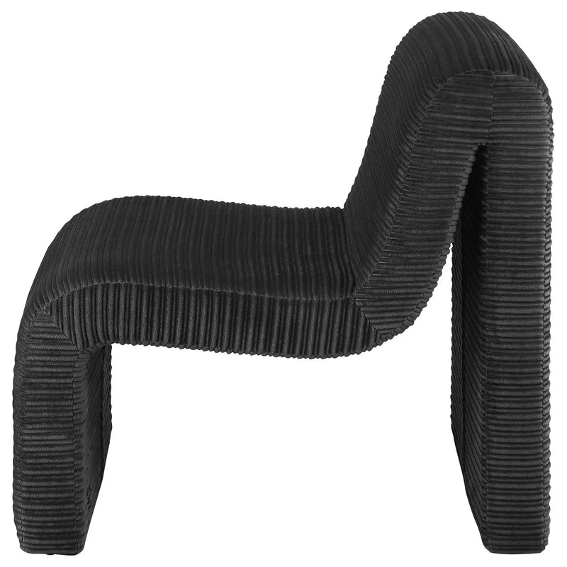 Winne - Curved Armless Accent Chair by HouseOfZazla