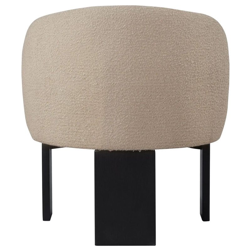 Valdez Boucle Upholstered Barrel Back Accent Chair Beige by Unique Piece Furniture