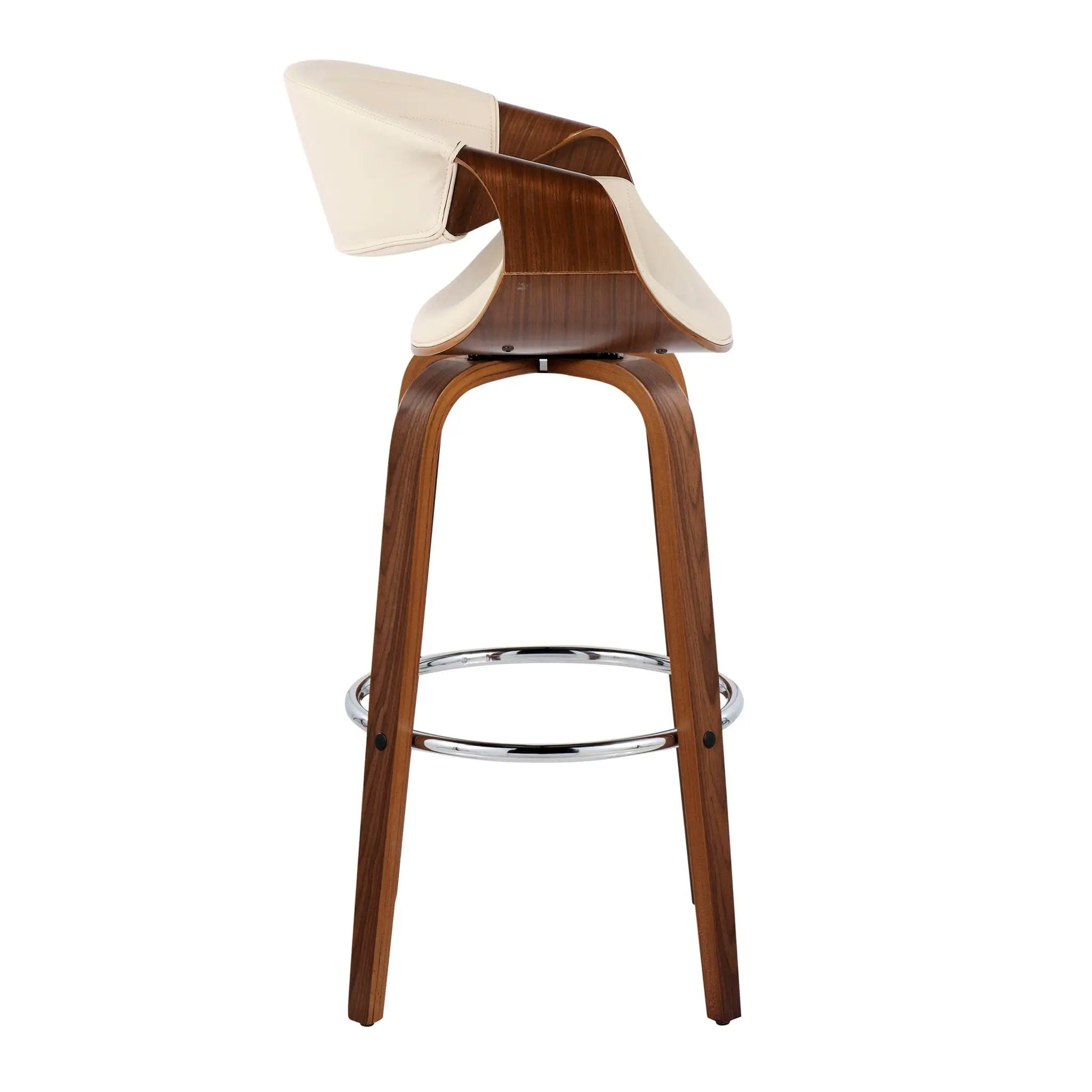 Symphony - Mid Century Modern Fixed Height Barstool With Swivel With Round Footrest (Set of 2) by Unique Piece Furniture