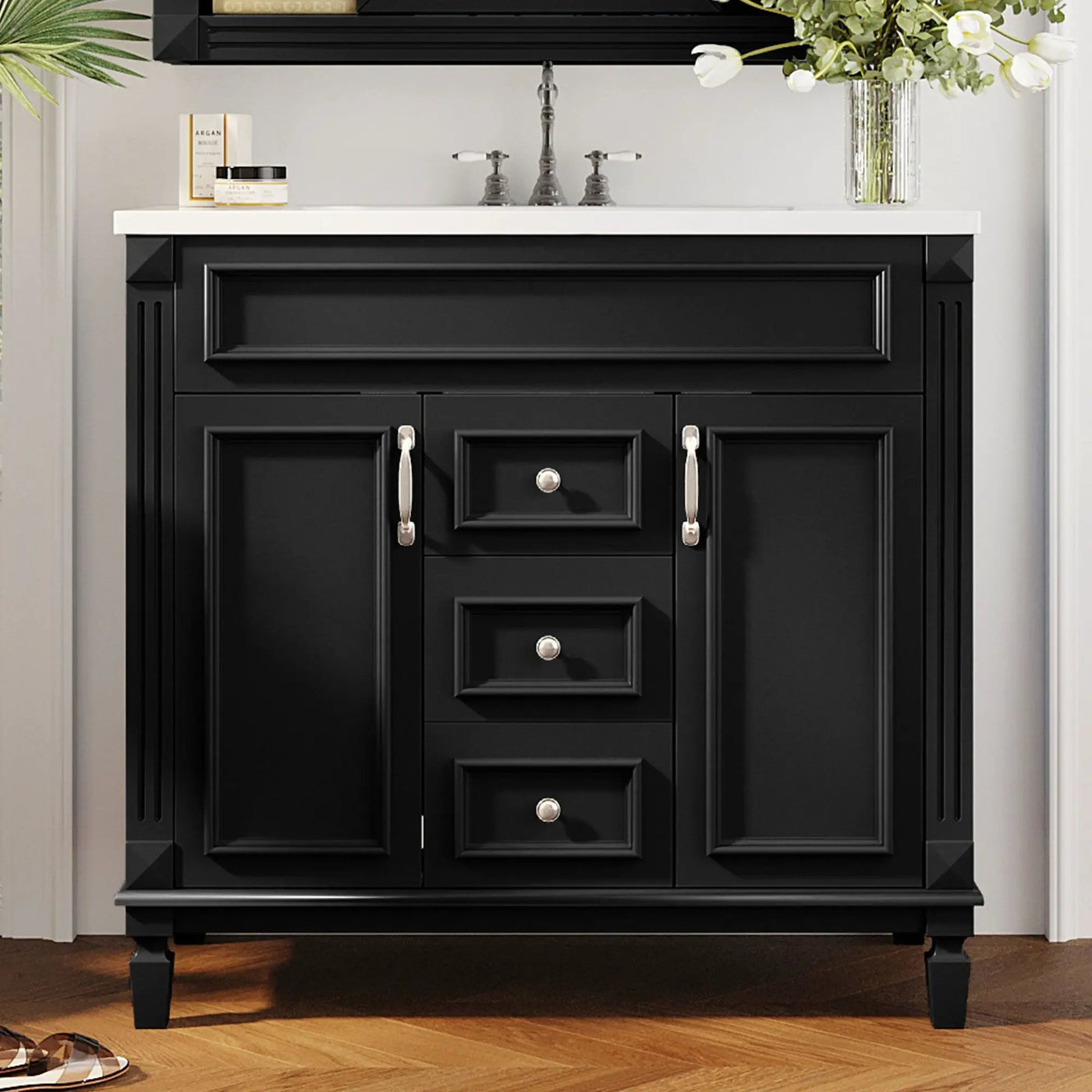 Bathroom Vanity Cabinet With 2 Soft Closing Doors And 2 Drawers by Unique Piece Furniture