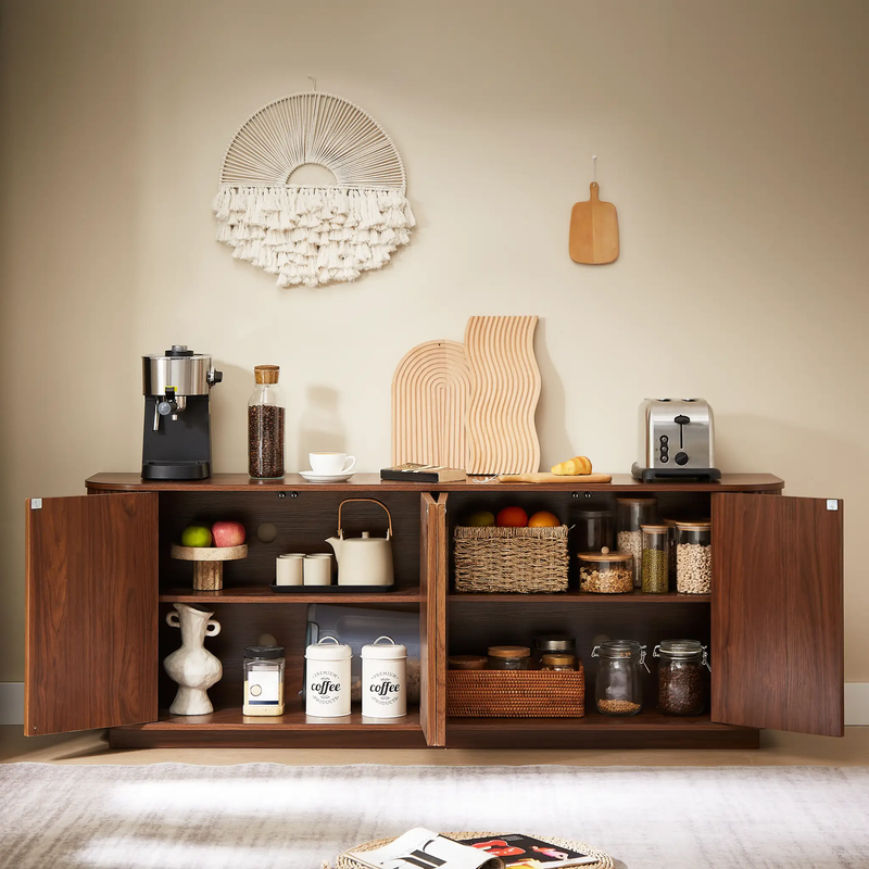 Sideboard Storage Cabinet TV Stand with Wave Pattern by HouseOfZazla