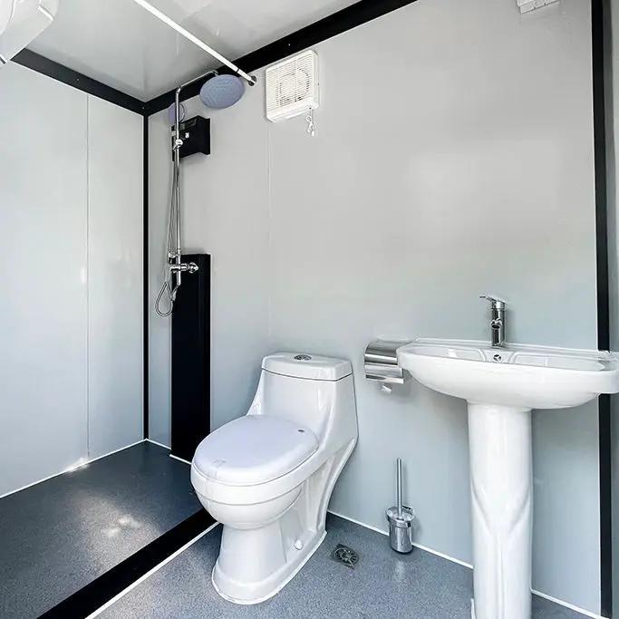 Portable Toilet Cabin - Outdoor Shower Room with Shower, Lights, Sink, and Ventilation Fan by HouseOfZazla
