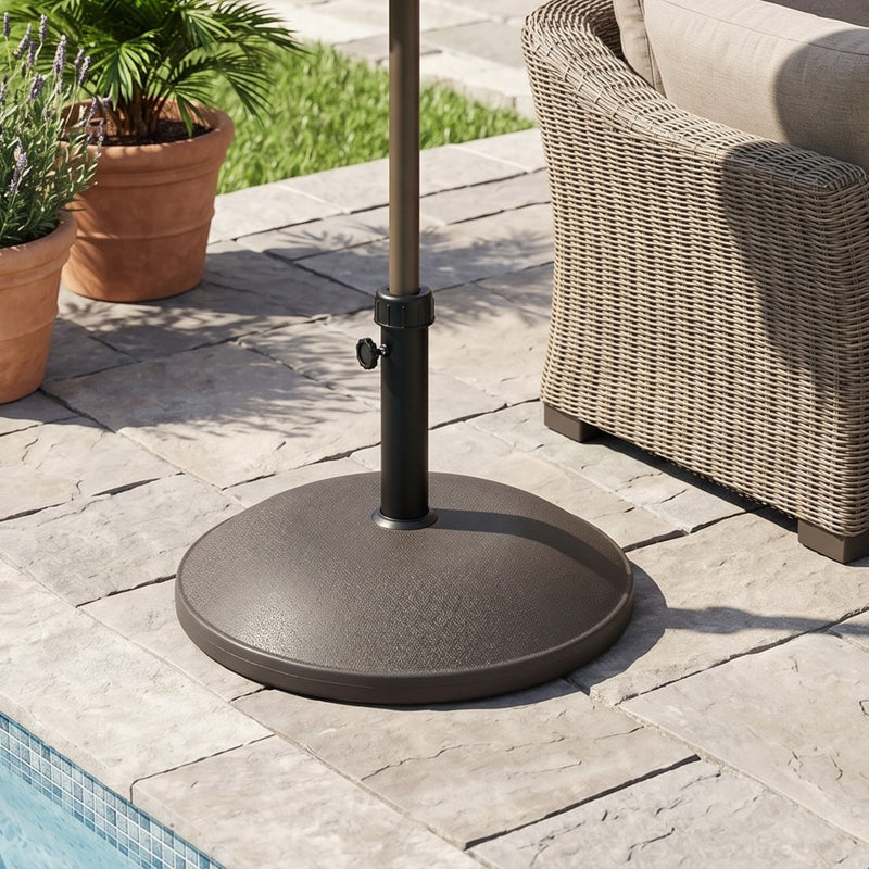 Ander Outdoor 68-Pound Round Umbrella Base - Brown by HouseOfZazla