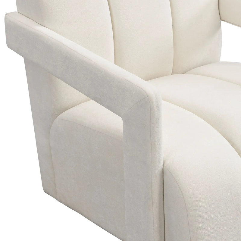 Modern Minimalist Leisure Armchair With L Shaped Armrests by HouseOfZazla