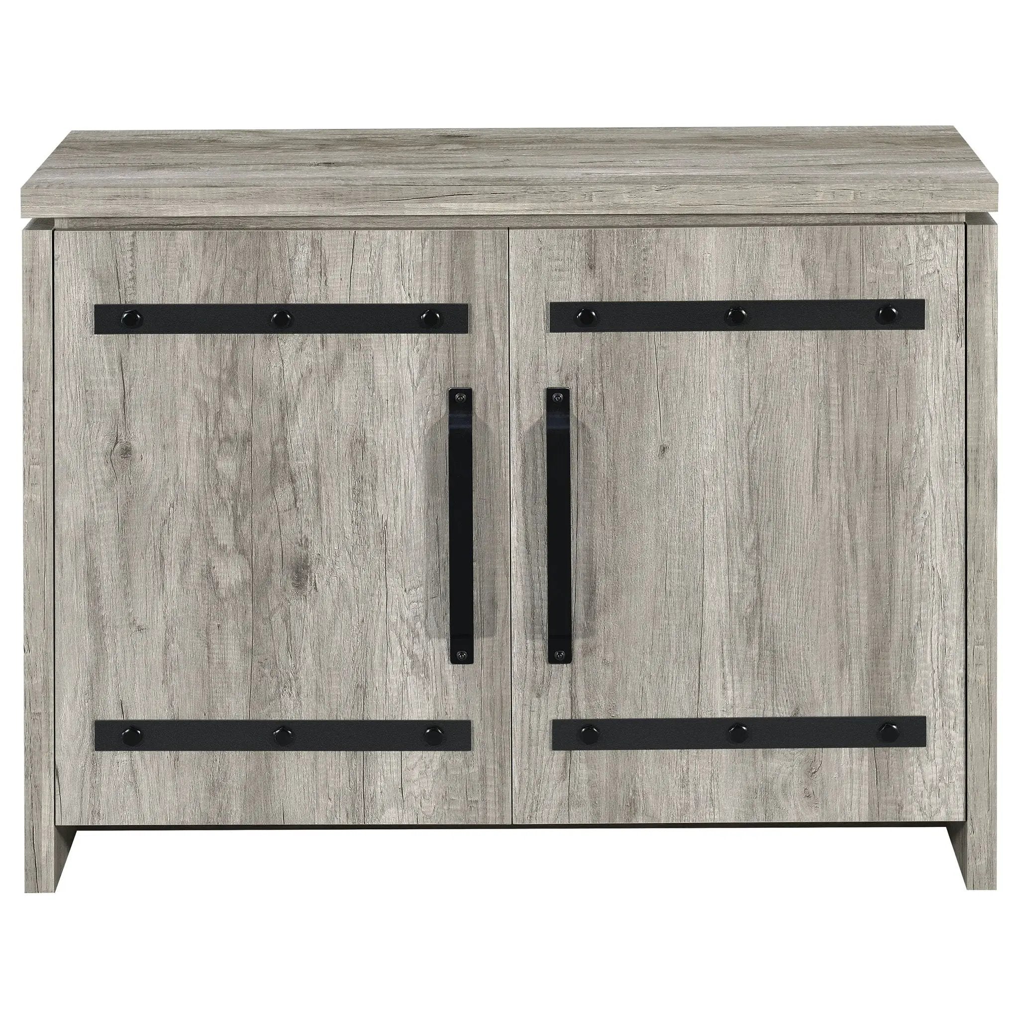 2 Door Accent Cabinet With Accents - Gray